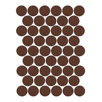 Заглушки самоклеющиеся пластик. 14 мм для евровинта, орех (лист 50 шт.), РС2170 Заглушки самоклеющиеся пластик. 14 мм для евровинта, орех (лист 50 шт.), РС2170