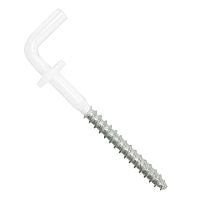 Металлический крюк с шайбой (упором) KEW WH 5,0х70, белая эмаль Металлический крюк с шайбой (упором) KEW WH 5,0х70, белая эмаль