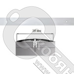 Порог АЛ-163-С 1,8м белый, Стык алюминевый узкий, 25 мм фото 2 Порог АЛ-163-С 1,8м белый, Стык алюминевый узкий, 25 мм фото 2