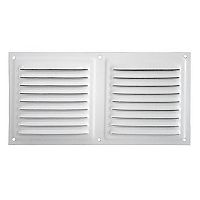 Решетка вентиляционная металлическая 100х200 мм, белая /40 шт./ Решетка вентиляционная металлическая 100х200 мм, белая /40 шт./