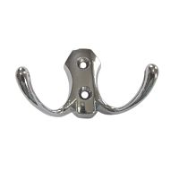 Крючок 2-х рожковый, YG1035 CP, хром полированный, 3021В / 104202 /50/ Крючок 2-х рожковый, YG1035 CP, хром полированный, 3021В / 104202 /50/