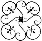 Накладка кованая 550х550х10 мм 175 Накладка кованая 550х550х10 мм 175