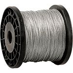 Трос для растяжки стальной DIN 3055 1,5 мм 1х19+FC /200-250-500 м/ Трос для растяжки стальной DIN 3055 1,5 мм 1х19+FC /200-250-500 м/