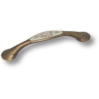 Ручка скоба керамика 128 мм старая бронза BRASS, 9841-831 Ручка скоба керамика 128 мм старая бронза BRASS, 9841-831