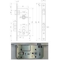 Замок врезной Apecs 2600-CR. 00022174 Замок врезной Apecs 2600-CR. 00022174