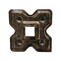 Подпятник штампованный 62х62 мм кв 12 мм 19465-12 Подпятник штампованный 62х62 мм кв 12 мм 19465-12