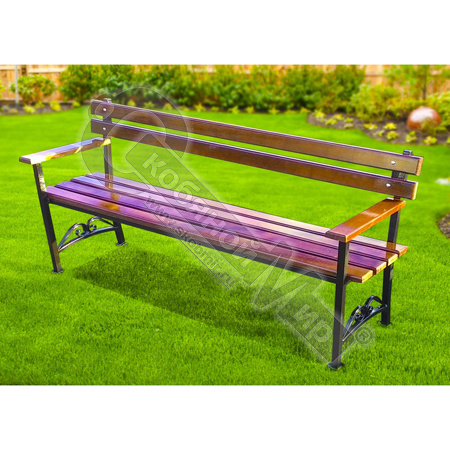 Скамья ДМ с подлокотником, 1.5 м Скамья ДМ с подлокотником, 1.5 м