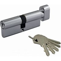 Цилиндровый механизм ЛУВ (кл-заверт.) 80мм хром 5341 Цилиндровый механизм ЛУВ (кл-заверт.) 80мм хром 5341