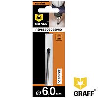 Сверло по стеклу и керамике 6x70 мм, GRAFF, 800662 Сверло по стеклу и керамике 6x70 мм, GRAFF, 800662