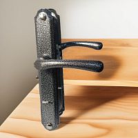 Ручка на планке РДП-1-006-85С-АС- антик серебро,сувальд./15/ Ручка на планке РДП-1-006-85С-АС- антик серебро,сувальд./15/