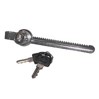 Замок для раздвижных витрин реечный № 805 L=140 мм, 0159 Замок для раздвижных витрин реечный № 805 L=140 мм, 0159