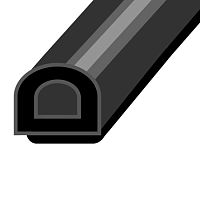 Уплотнитель SD-55 14х12 мм, черный, 40 м (6 шт./уп.) Уплотнитель SD-55 14х12 мм, черный, 40 м (6 шт./уп.)