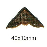 Уголок декор.для шкатул.С-045 40х10mm,цвет:старая бронза (50шт) Уголок декор.для шкатул.С-045 40х10mm,цвет:старая бронза (50шт)
