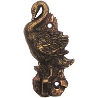 Крючок "Лебедь" окрашенный,патинированный,цвет:бронза Крючок "Лебедь" окрашенный,патинированный,цвет:бронза