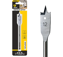 Сверло перьевое (перовое) по дереву, 12х150 мм, в блистере, GRAFF, 8812150 Сверло перьевое (перовое) по дереву, 12х150 мм, в блистере, GRAFF, 8812150