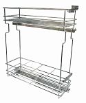 Полка 240х395 мм 2-уровневая для бутылок из нержавеющей стали Полка 240х395 мм 2-уровневая для бутылок из нержавеющей стали