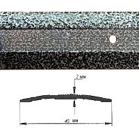 Порог АЛ-125-С 1,8м антик серебряный , Стык алюминевый , 40 мм Порог АЛ-125-С 1,8м антик серебряный , Стык алюминевый , 40 мм