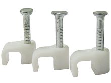 Скобы для кабеля плоские 12 мм (100 шт.), 60232 Скобы для кабеля плоские 12 мм (100 шт.), 60232