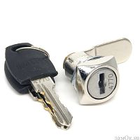 Замок почтовый (0802) d=20 мм поворот 90°, ригель изогнут на 2 мм L=45 мм (ключ н/в), Практик, 0205 Замок почтовый (0802) d=20 мм поворот 90°, ригель изогнут на 2 мм L=45 мм (ключ н/в), Практик, 0205