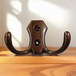 Крючок мебельный малый бронзовый металлик, (25), КМ-2 Крючок мебельный малый бронзовый металлик, (25), КМ-2