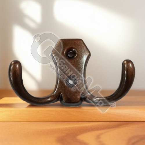Крючок мебельный малый бронзовый металлик, (25), КМ-2