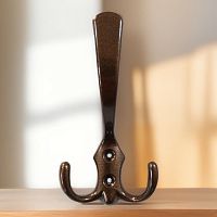 Крючок мебельный большой бронзовый металлик, (30), КМ-1 Крючок мебельный большой бронзовый металлик, (30), КМ-1