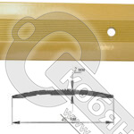 Порог АЛ-125-С 1,8м    золотой металлик  , Стык алюминевый , 40 мм фото 2