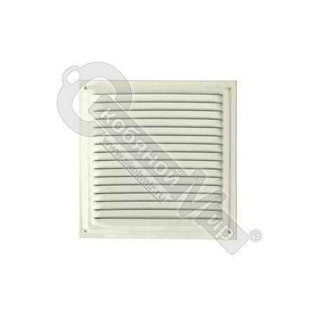Решетка вентиляционная металлическая 175х175 мм с сеткой, белая /50/ Решетка вентиляционная металлическая 175х175 мм с сеткой, белая /50/