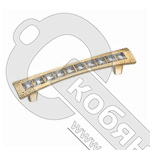 Ручка-скоба 96 мм BRASS с кристаллами Swarovski, глянцевое золото 24k, 15.132.96.SWA.1*** фото 2 Ручка-скоба 96 мм BRASS с кристаллами Swarovski, глянцевое золото 24k, 15.132.96.SWA.1*** фото 2