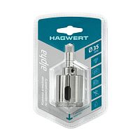 Коронка алмазная с центр. сверлом по керамограниту и керамике 35 мм, "Hagwert, 576235/676235 *** Коронка алмазная с центр. сверлом по керамограниту и керамике 35 мм, "Hagwert, 576235/676235 ***