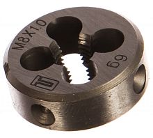 Плашка М8х1,0 мм, Сибртех, 77019*** Плашка М8х1,0 мм, Сибртех, 77019***