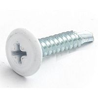 Саморез с прессшайбой, сверло RAL9003  4,2х32 ярко-белый /500/ Саморез с прессшайбой, сверло RAL9003  4,2х32 ярко-белый /500/