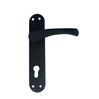 Ручка на планке  РДП-1-006-85Ц  ЧЕРНЫЙ МАТОВЫЙ,цилиндр  /15/