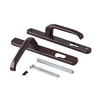 Нажимной гарнитур 25/85 с возвратной ручкой коричневый RAL 8017*** Нажимной гарнитур 25/85 с возвратной ручкой коричневый RAL 8017***