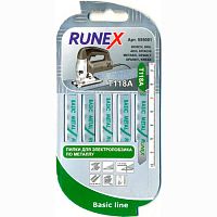 Пилка по стали, цв.мет., нерж.стали, 75x50 мм h=1,5-3, 21 зуб, HSS T118A прям.распил "Runex" (1 шт.) Пилка по стали, цв.мет., нерж.стали, 75x50 мм h=1,5-3, 21 зуб, HSS T118A прям.распил "Runex" (1 шт.)