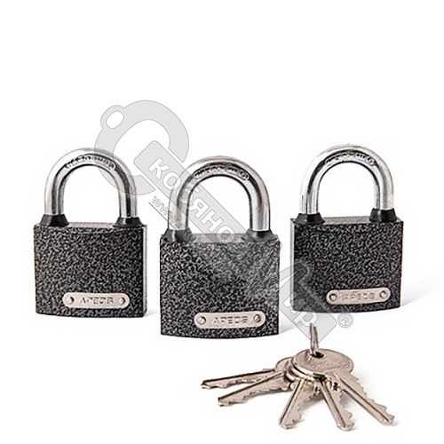 Замки навесные Apecs PD-01-50-Blister (3Locks+5Keys) 00028741