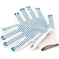 Перчатки 7,5 кл. 3-х нитка с ПВХ белая (Эконом) Точка*** Перчатки 7,5 кл. 3-х нитка с ПВХ белая (Эконом) Точка***