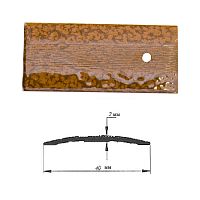 Порог АЛ-125-С 1,35м антик дуб , Стык алюминевый , 40 мм Порог АЛ-125-С 1,35м антик дуб , Стык алюминевый , 40 мм