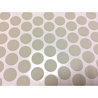 Заглушки самоклеющиеся пластик. 14 мм для евровинта, алюминий матированный (лист 50 шт.), EG.501 Заглушки самоклеющиеся пластик. 14 мм для евровинта, алюминий матированный (лист 50 шт.), EG.501