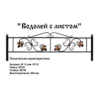 Ограда Водолей с листом Высота ограждения 550 мм цена за пог. метр Ограда Водолей с листом Высота ограждения 550 мм цена за пог. метр