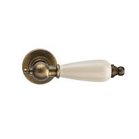 Ручка на круглой наклад. ARCHIE REDONDO ANT. COFFEE античный кофе/керамика слоновая кость Ручка на круглой наклад. ARCHIE REDONDO ANT. COFFEE античный кофе/керамика слоновая кость