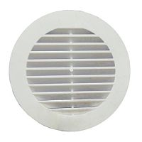 Решетка вентиляционная вытяжная круглая D130 с фланцем D100, АБС, 10РК, Решетка вентиляционная вытяжная круглая D130 с фланцем D100, АБС, 10РК,