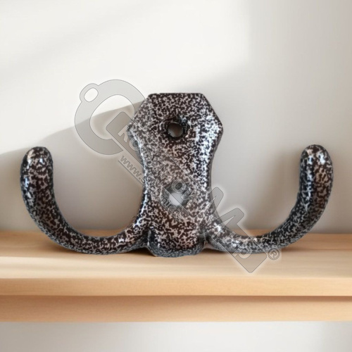 Крючок мебельный малый антик серебро, (25),  КМ-2 