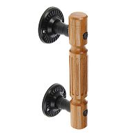 Ручка-скоба "Винтаж 2" 188х71,5 мм РС140-S НОЭЗ черный матовый бук (30) Ручка-скоба "Винтаж 2" 188х71,5 мм РС140-S НОЭЗ черный матовый бук (30)