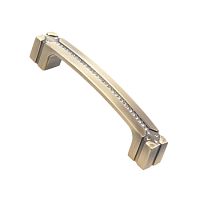 Ручка-скоба 96 мм бронза с кристаллами Керрон CRL-18-96 BA, 72225*** Ручка-скоба 96 мм бронза с кристаллами Керрон CRL-18-96 BA, 72225***