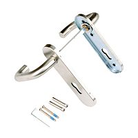 Комплект ручек для противопожарных дверей с пружиной 201, нержав.сталь Комплект ручек для противопожарных дверей с пружиной 201, нержав.сталь