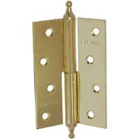 Петля л. сталь.с фигур.шишк. 100х70х2,5 РВ полиров.латунь Петля л. сталь.с фигур.шишк. 100х70х2,5 РВ полиров.латунь