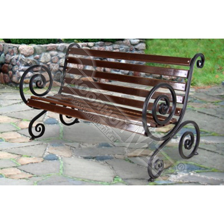 Скамья Французская лоза большой вензель, 0.9 м Скамья Французская лоза большой вензель, 0.9 м