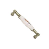 50548 Ручка-скоба 96 мм,античная бронза+фарфор/колосок на ножке 50548 Ручка-скоба 96 мм,античная бронза+фарфор/колосок на ножке