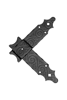 Уголок фигурный кованый 200х200х50 мм, черный, Кострома Уголок фигурный кованый 200х200х50 мм, черный, Кострома